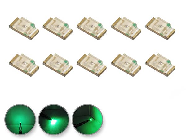 Dioda LED zielony szmaragd SMD 0805