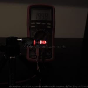 Dioda led 5mm czerwona przeźroczysta - pomiary